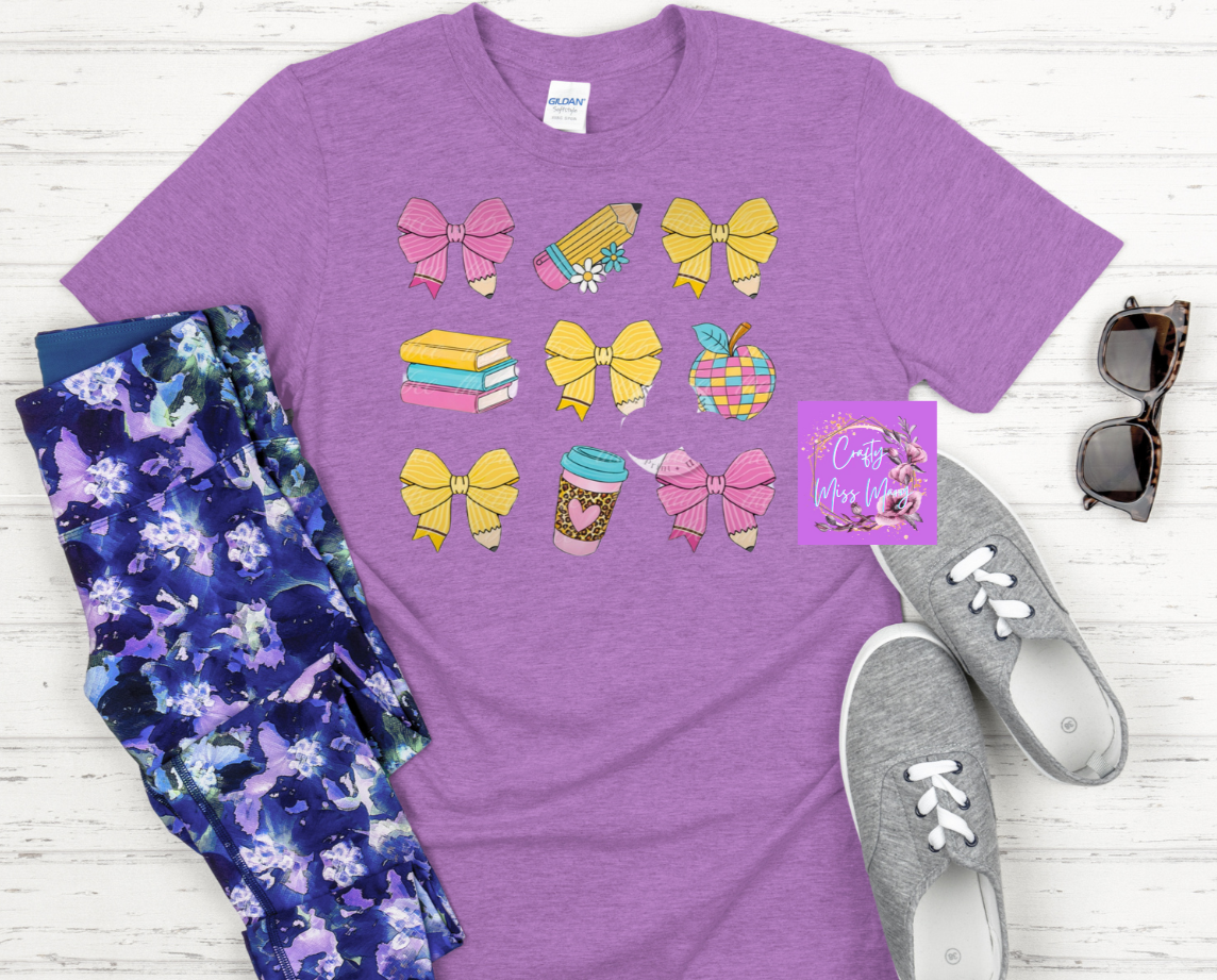 Pencil, Coquette, Bow-Shirt