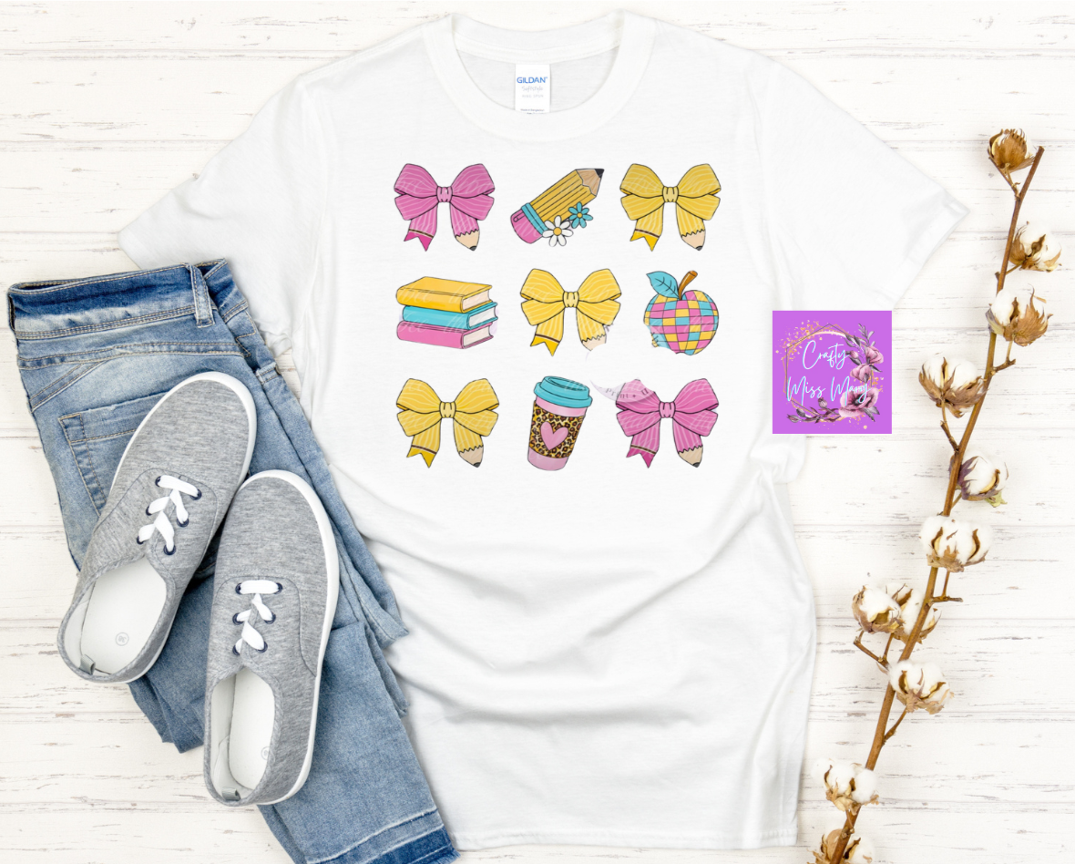 Pencil, Coquette, Bow-Shirt