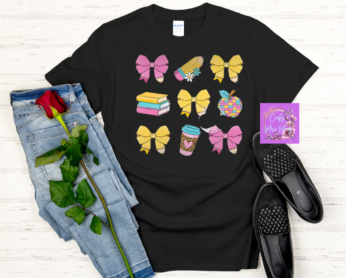 Pencil, Coquette, Bow-Shirt