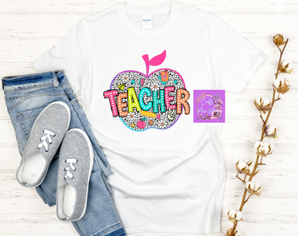 Apple Back-To-School Teacher -Shirt
