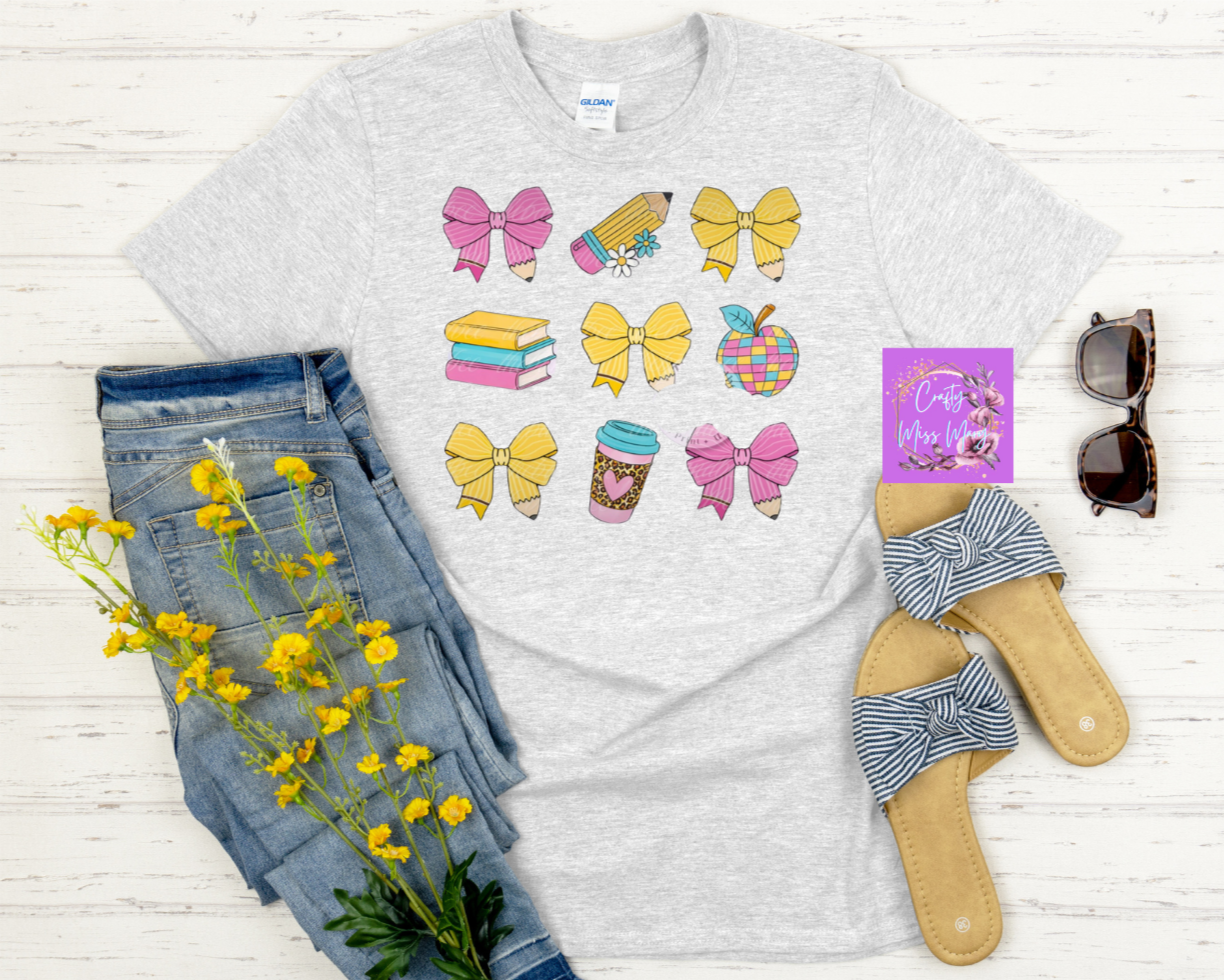 Pencil, Coquette, Bow-Shirt