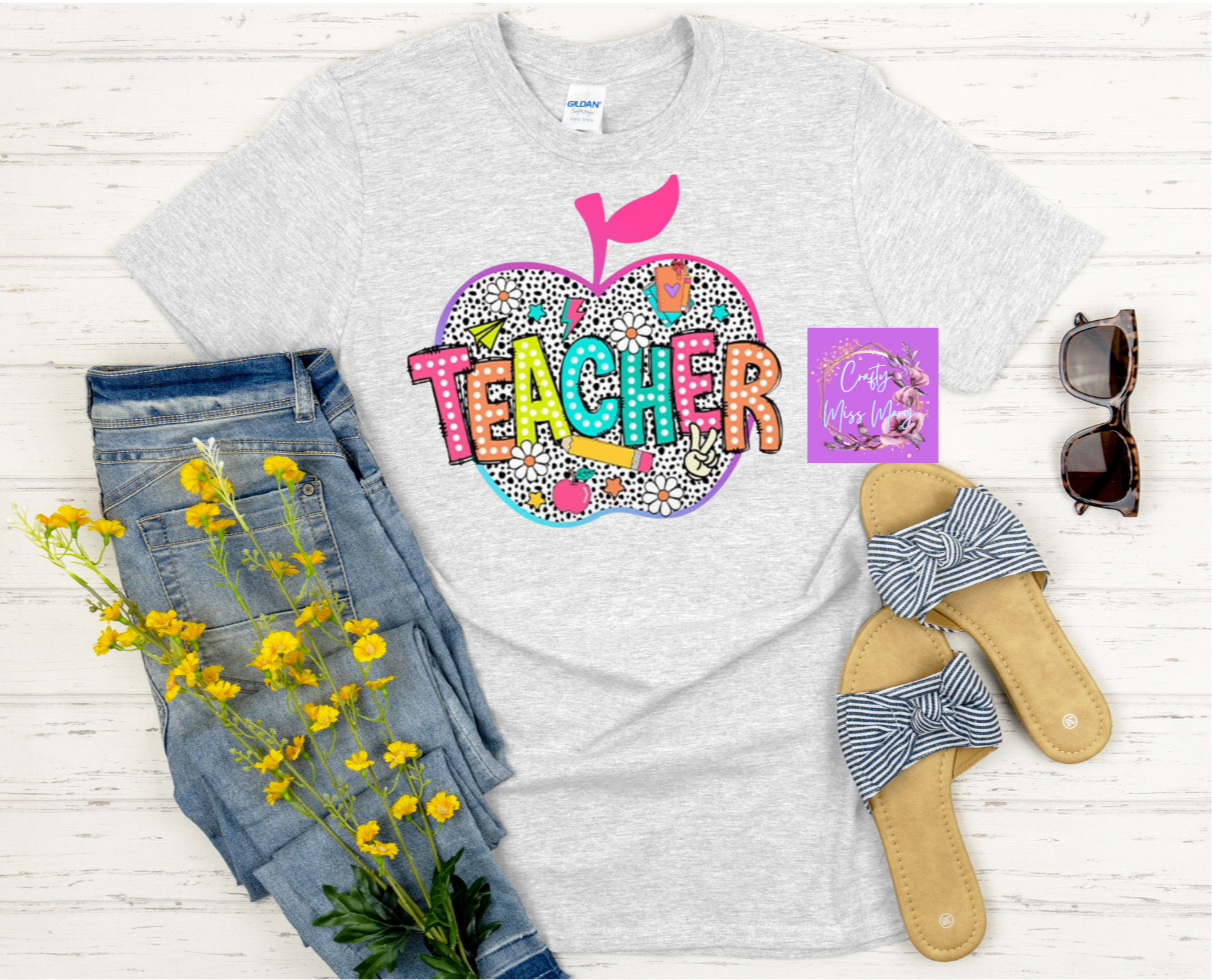 Apple Back-To-School Teacher -Shirt