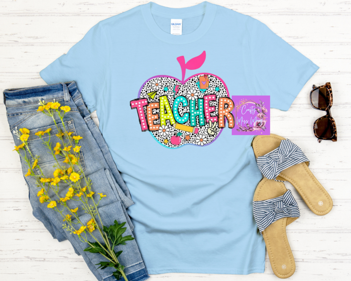 Apple Back-To-School Teacher -Shirt