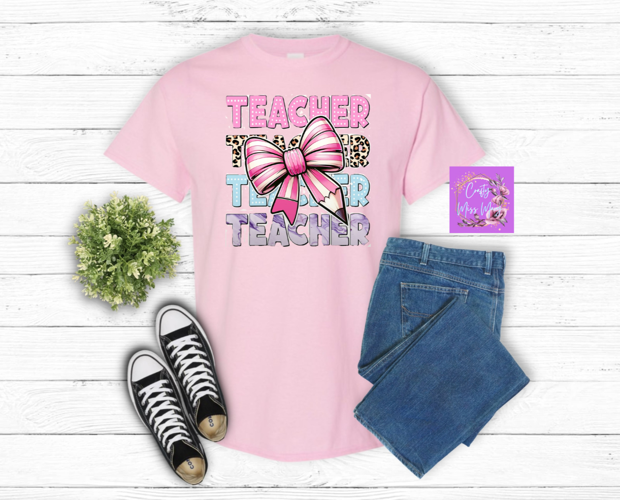 Teacher With Bow -Shirt