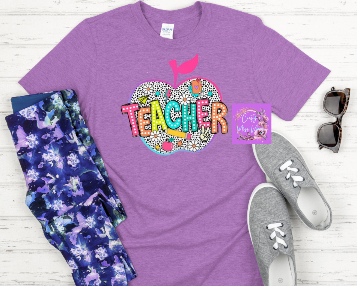 Apple Back-To-School Teacher -Shirt