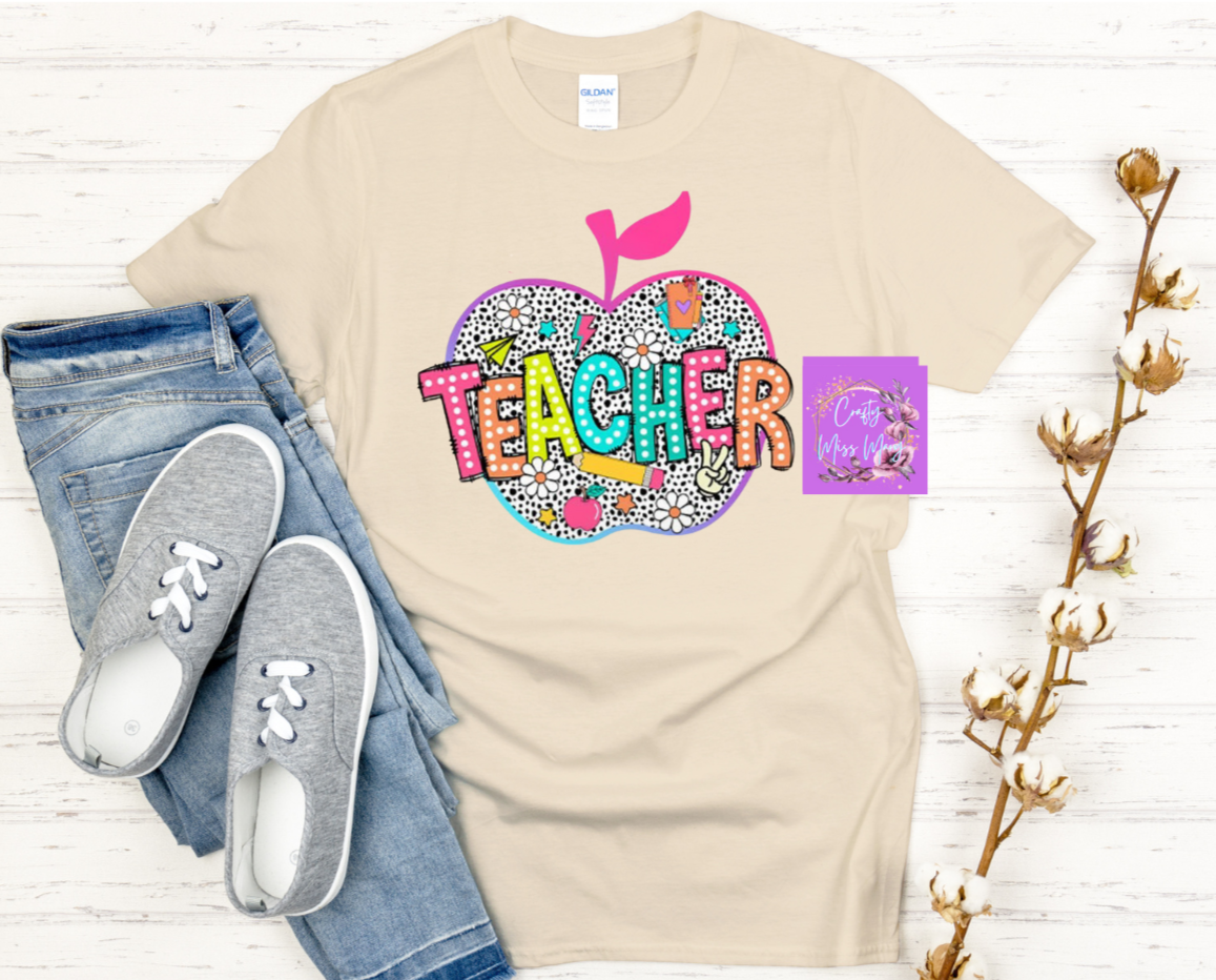 Apple Back-To-School Teacher -Shirt