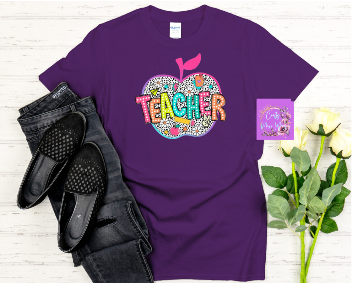 Apple Back-To-School Teacher -Shirt