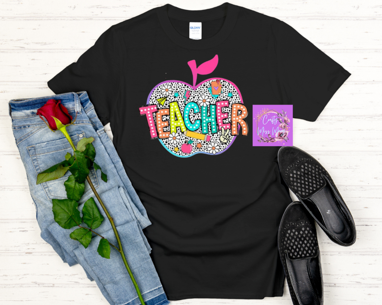 Apple Back-To-School Teacher -Shirt