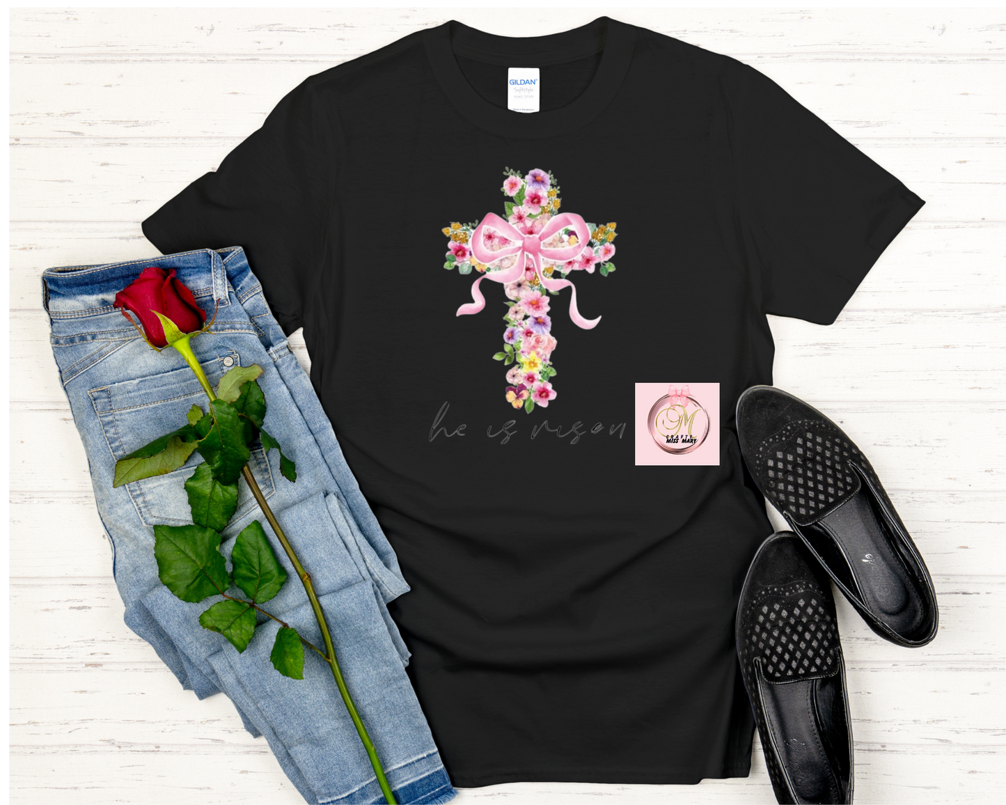 Beautiful Flower Cross-Shirt