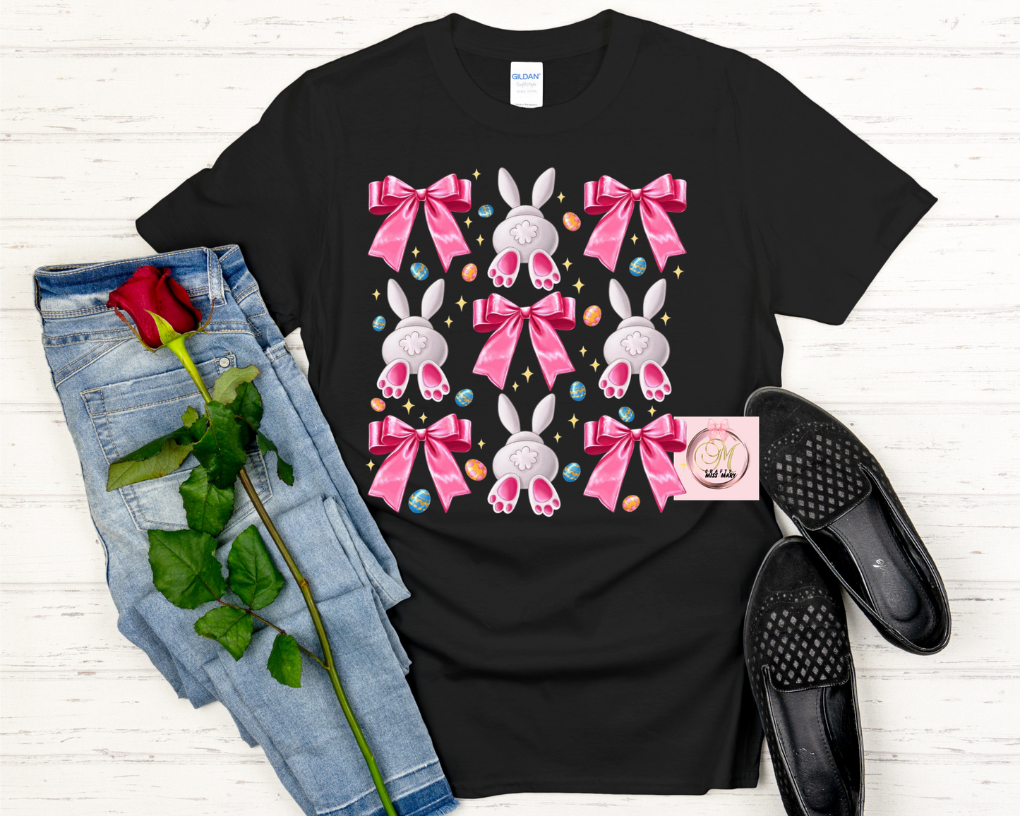 Bunny Tail and Bows-Shirt