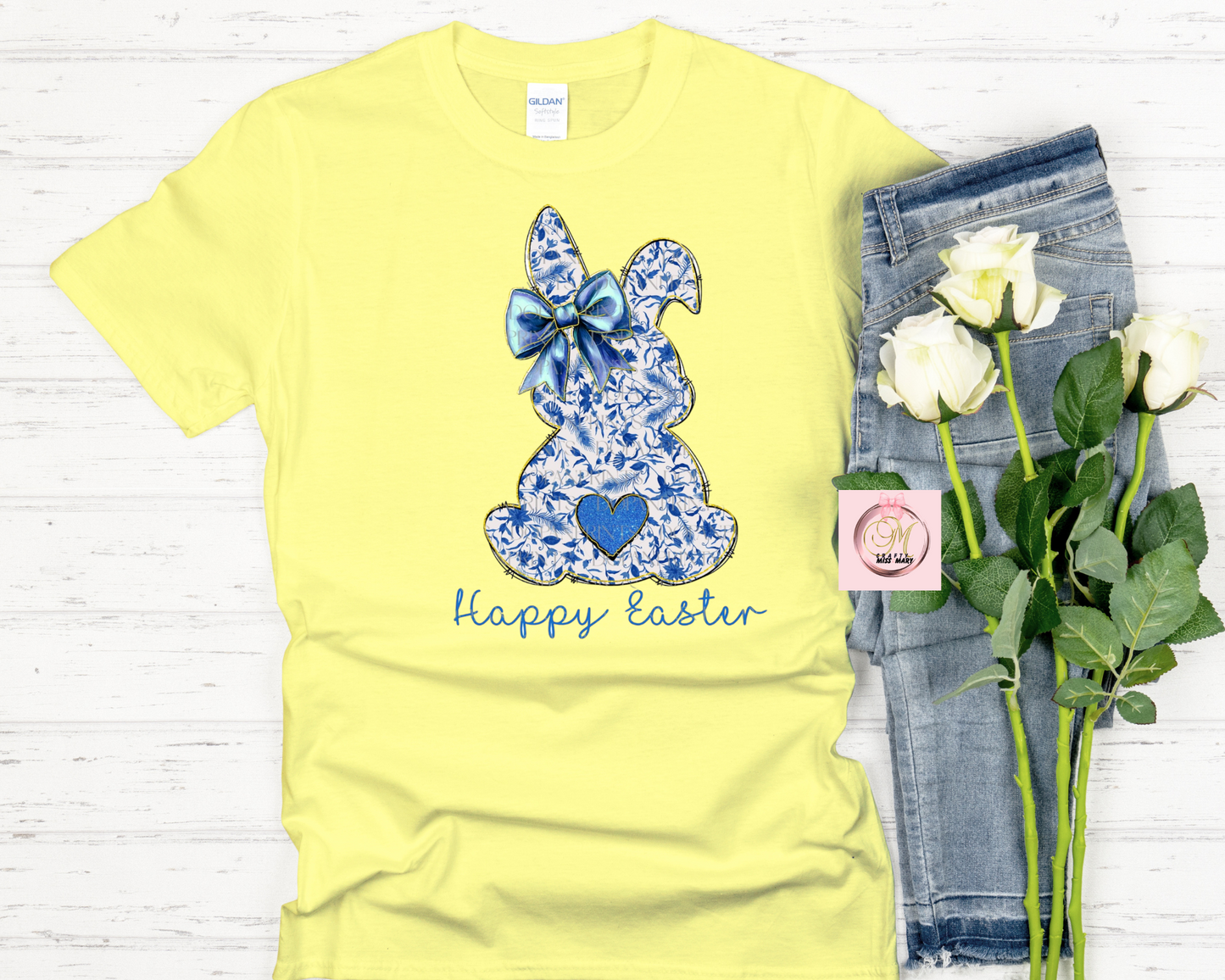 Blue Lace Bunny-Shirt
