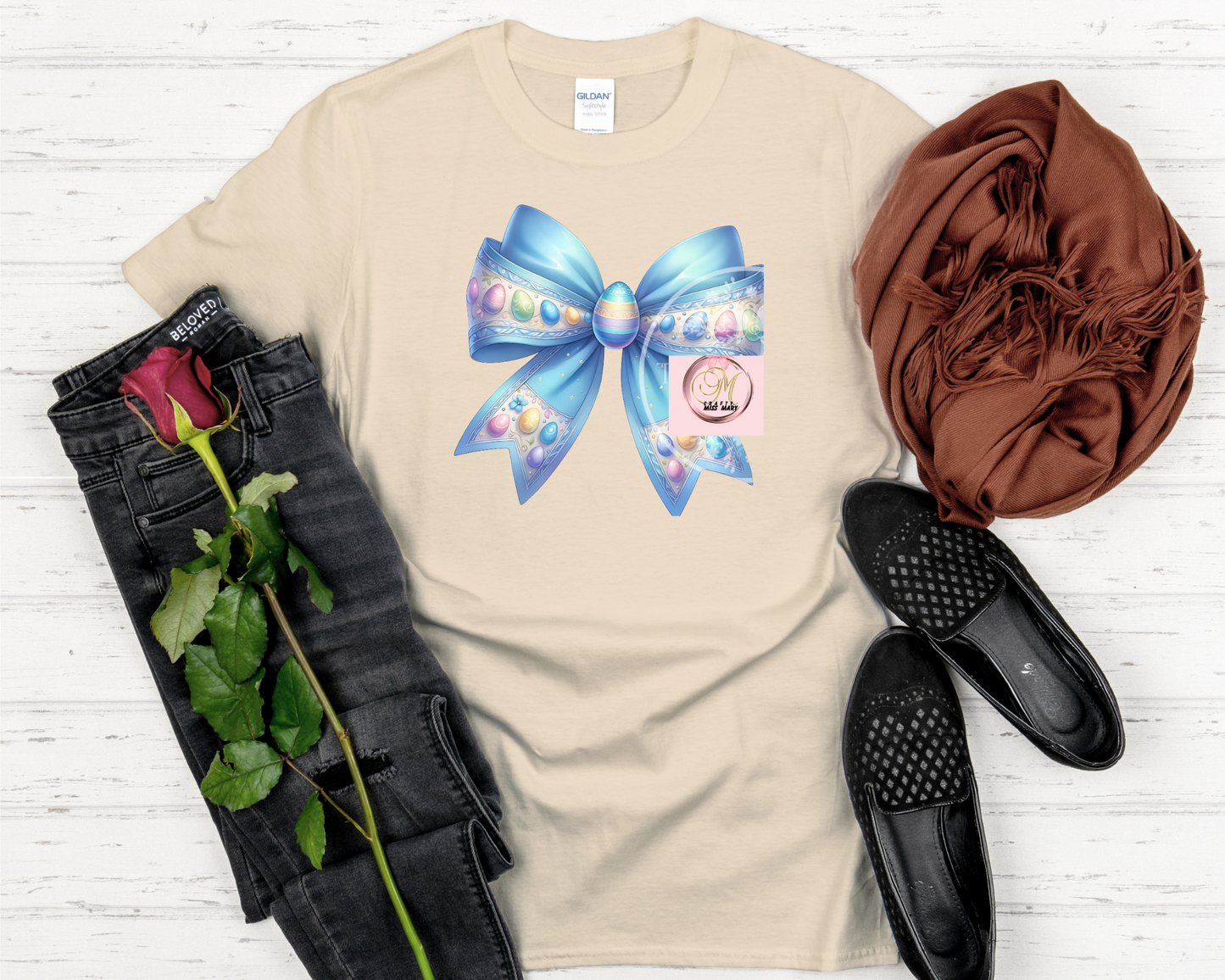 Blue Bow-shirt