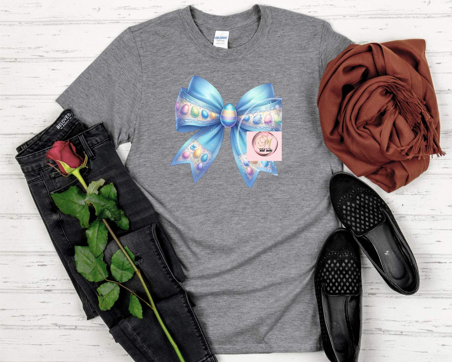 Blue Bow-shirt