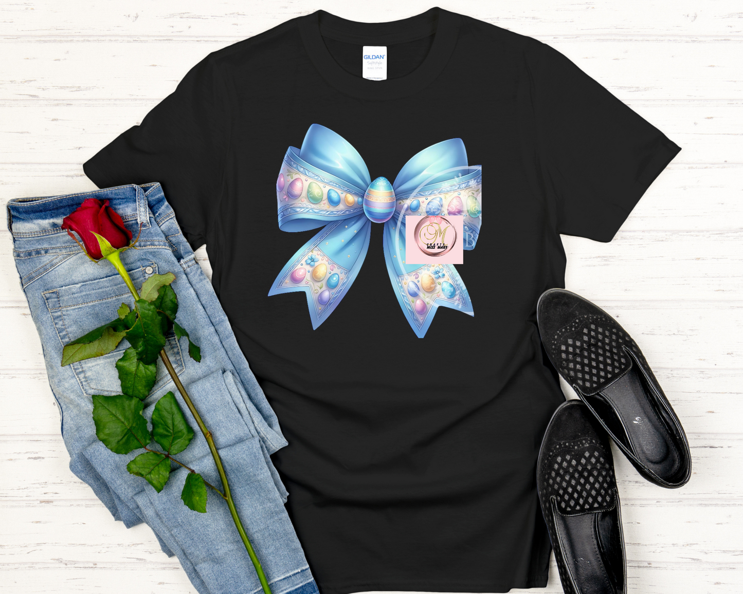 Blue Bow-shirt