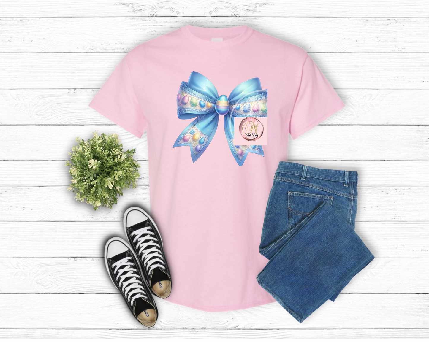 Blue Bow-shirt