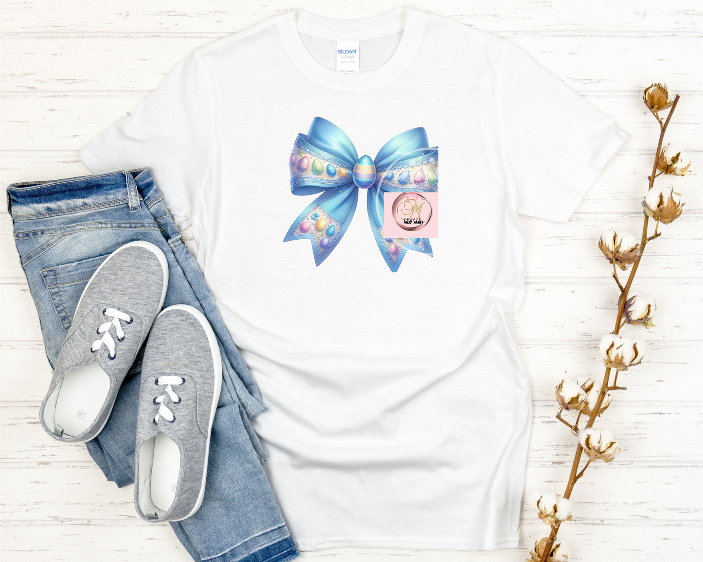 Blue Bow-shirt