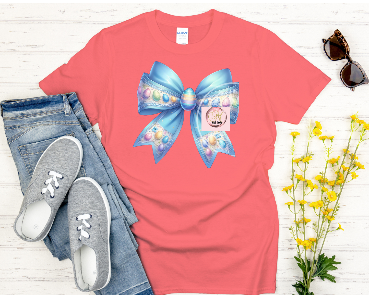 Blue Bow-shirt