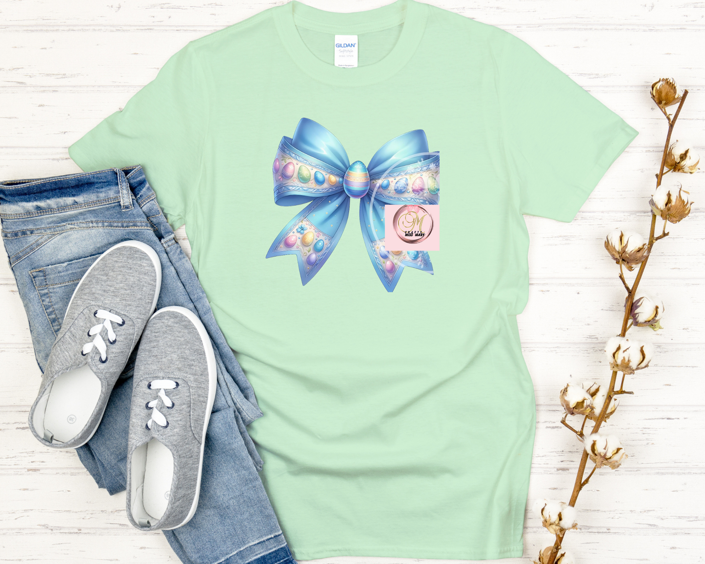 Blue Bow-shirt