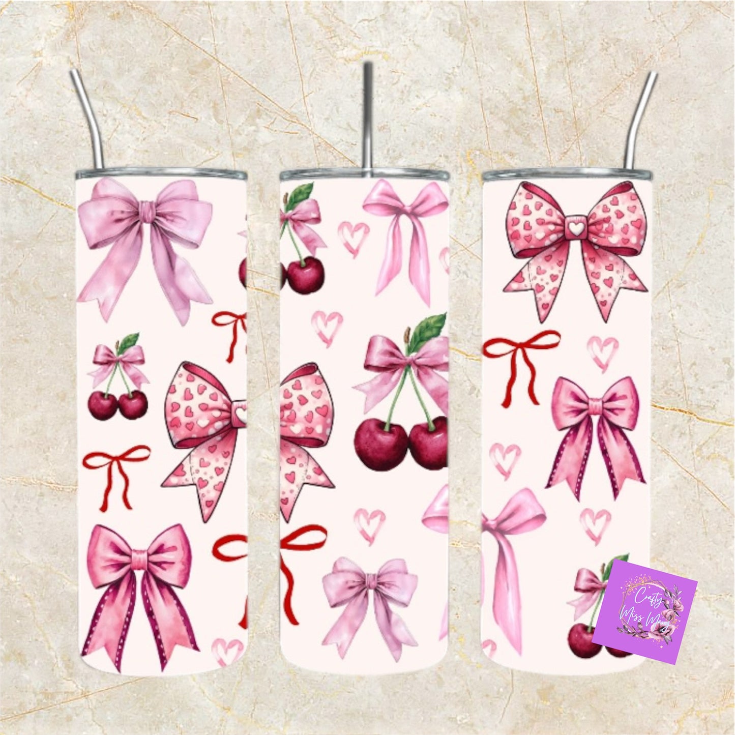 Croquette Bow with Cherry-Tumbler