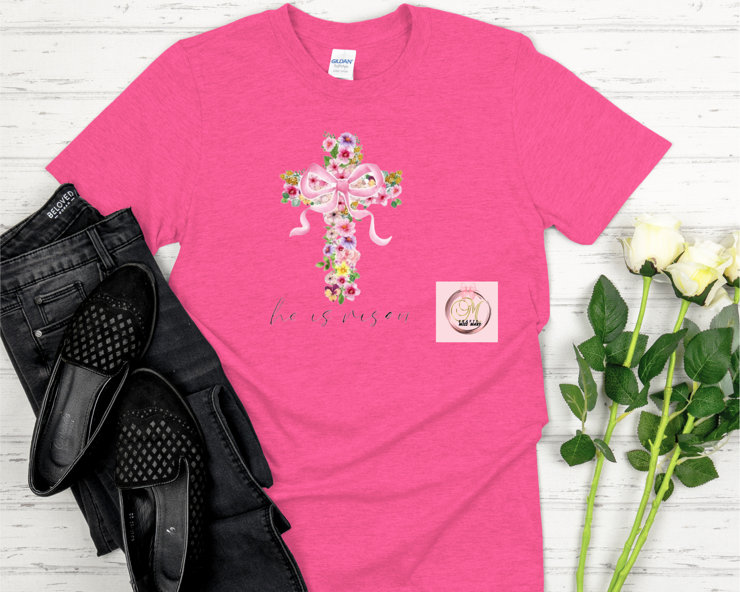 Beautiful Flower Cross-Shirt