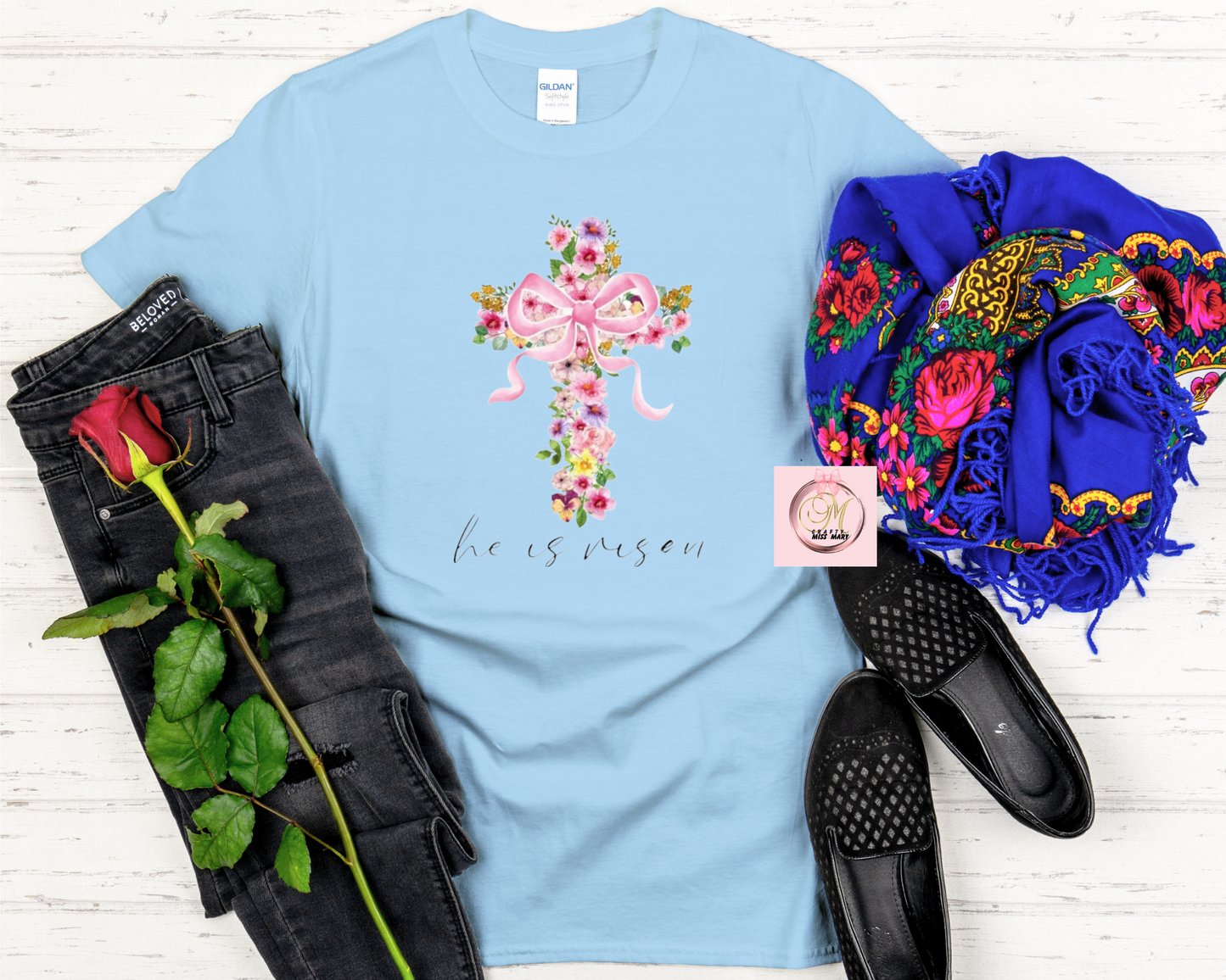 Beautiful Flower Cross-Shirt