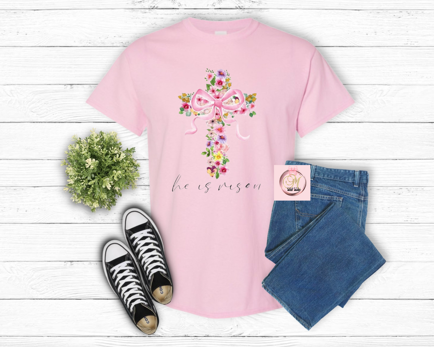 Beautiful Flower Cross-Shirt