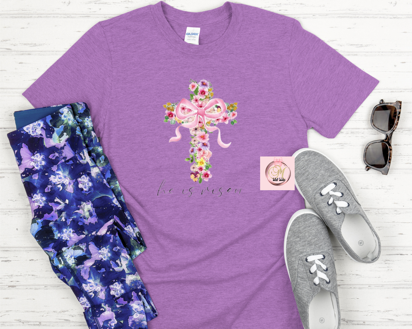 Beautiful Flower Cross-Shirt