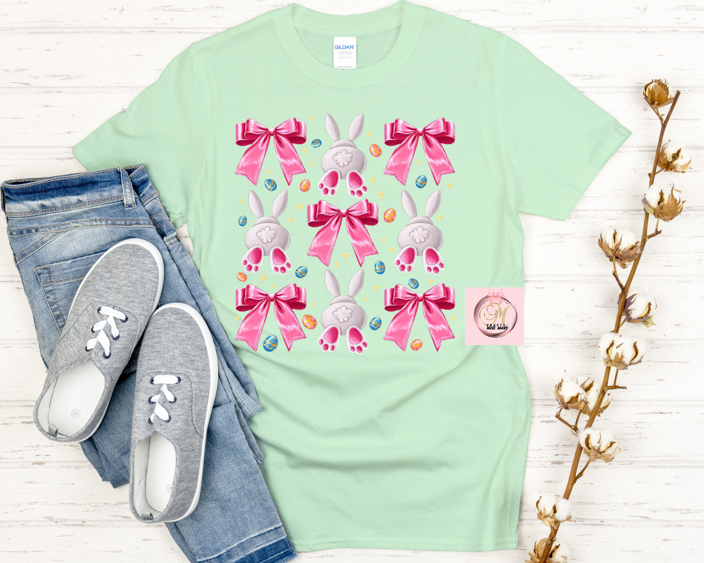 Bunny Tail and Bows-Shirt