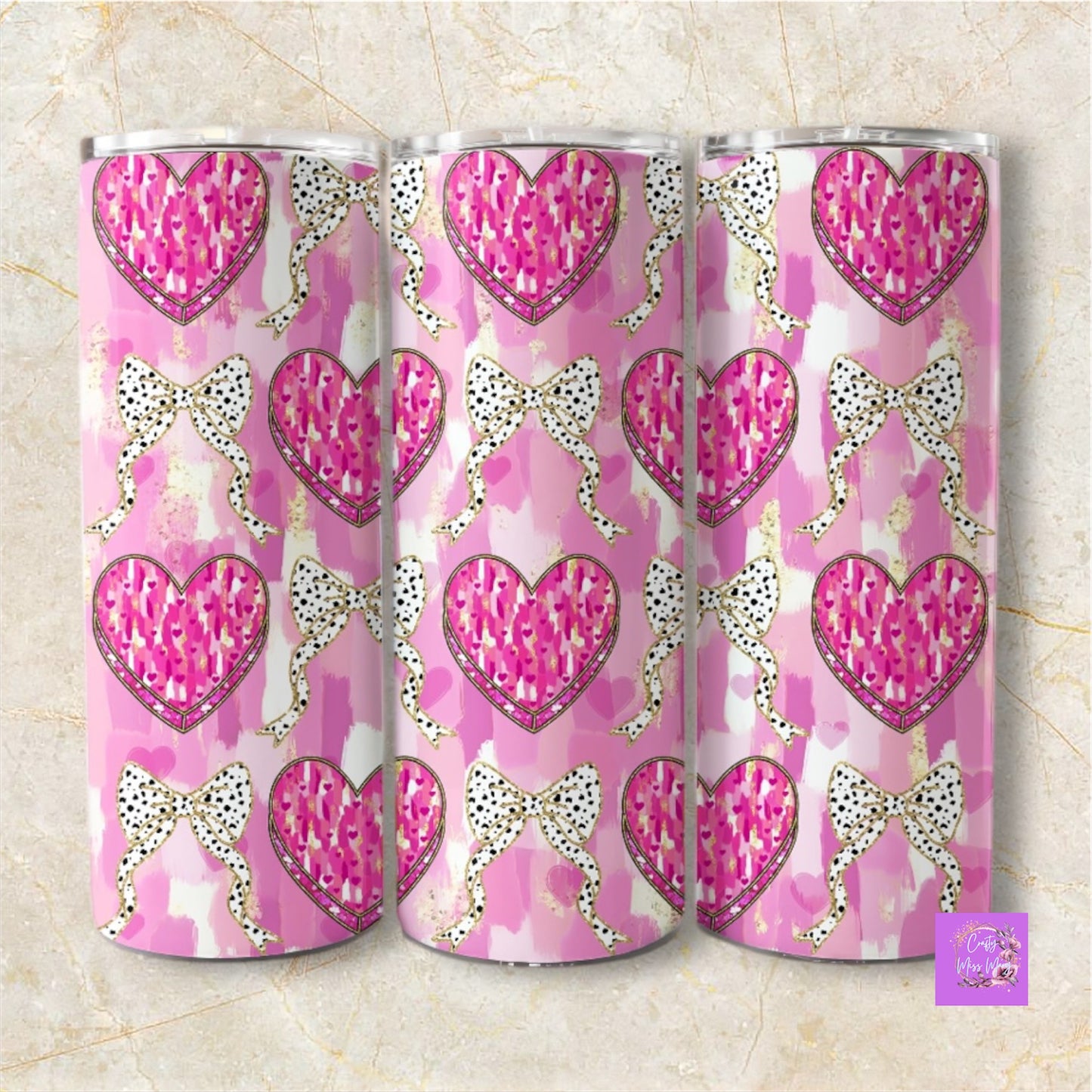 Hearts & Bows-Tumblers