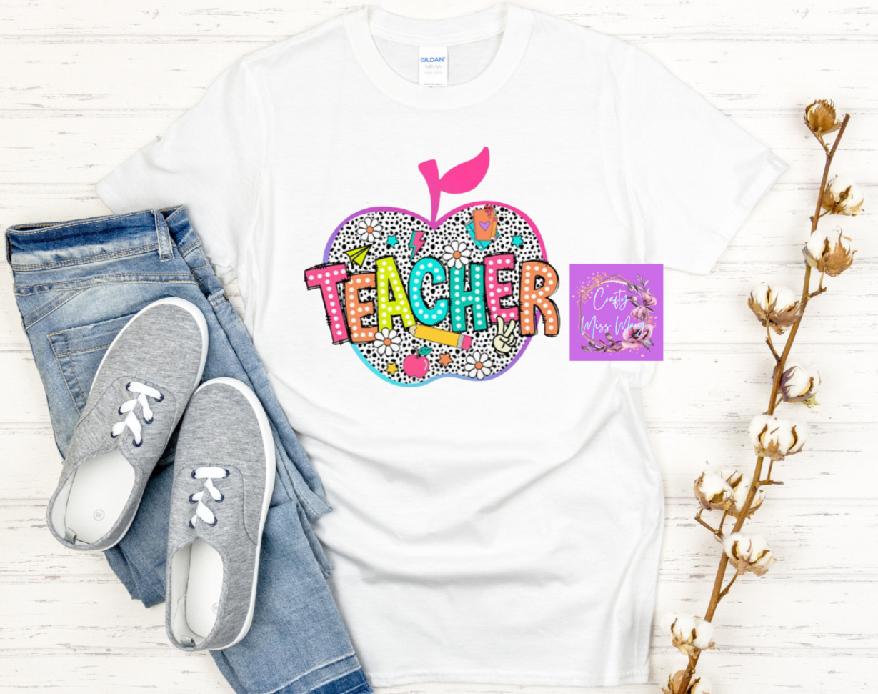 Apple Back-To-School Teacher T-Shirt