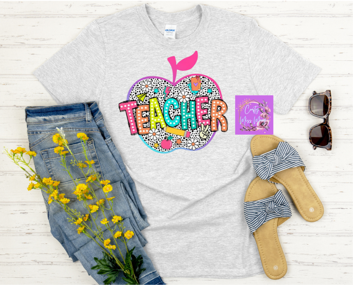 Apple Back-To-School Teacher T-Shirt