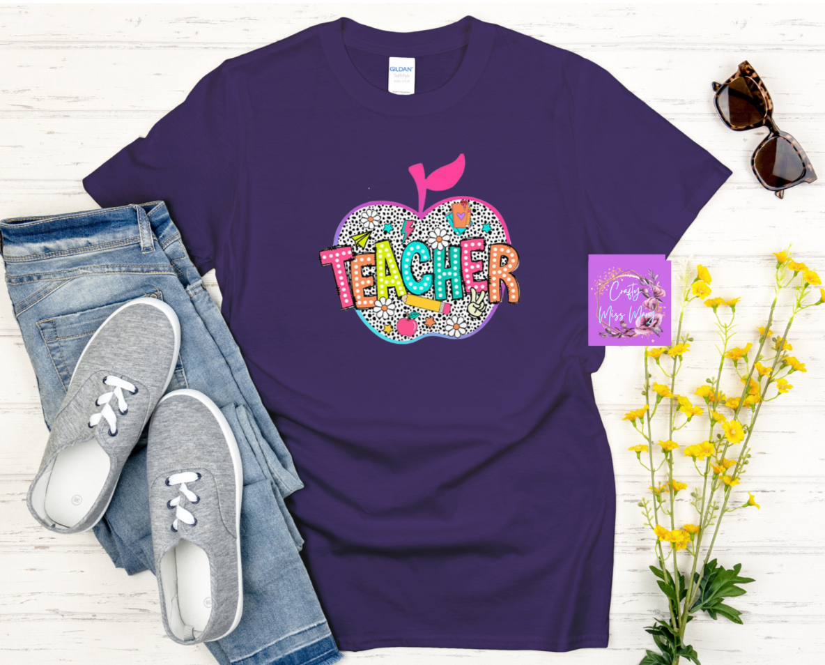 Apple Back-To-School Teacher T-Shirt