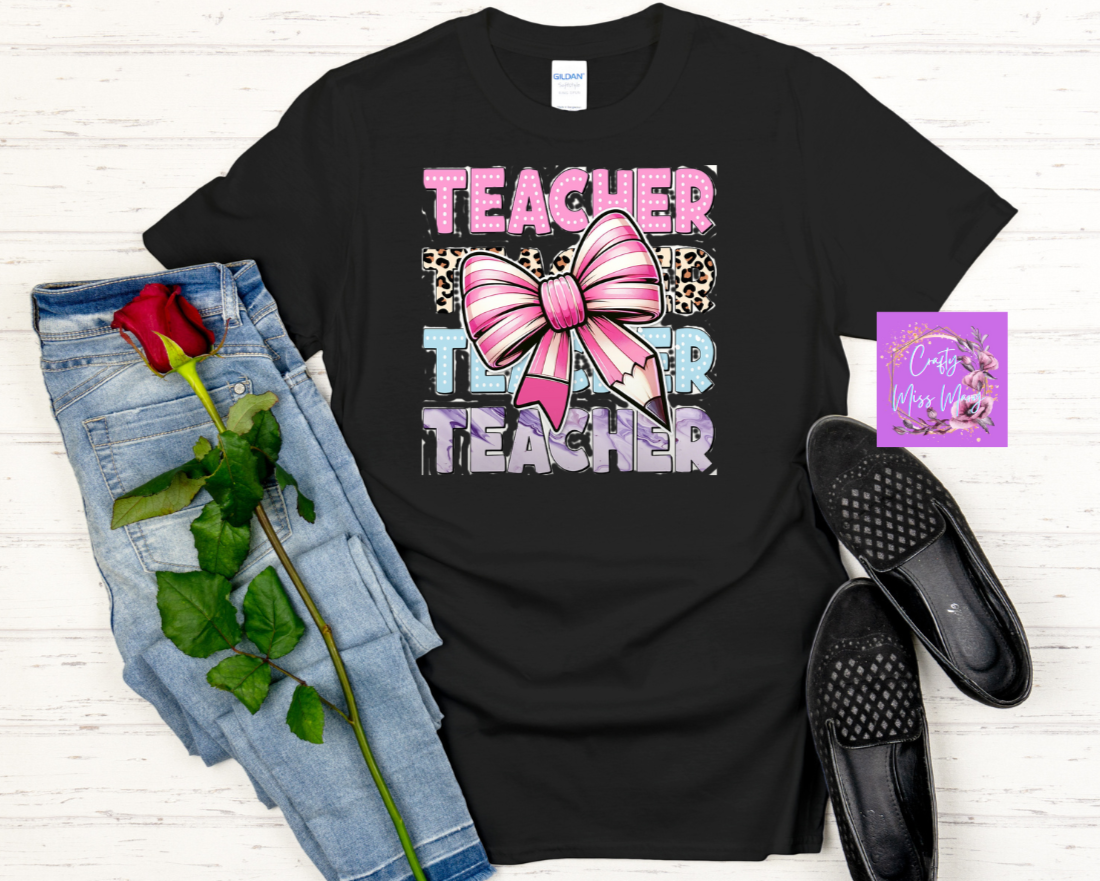 Teacher With Bow T-shirt