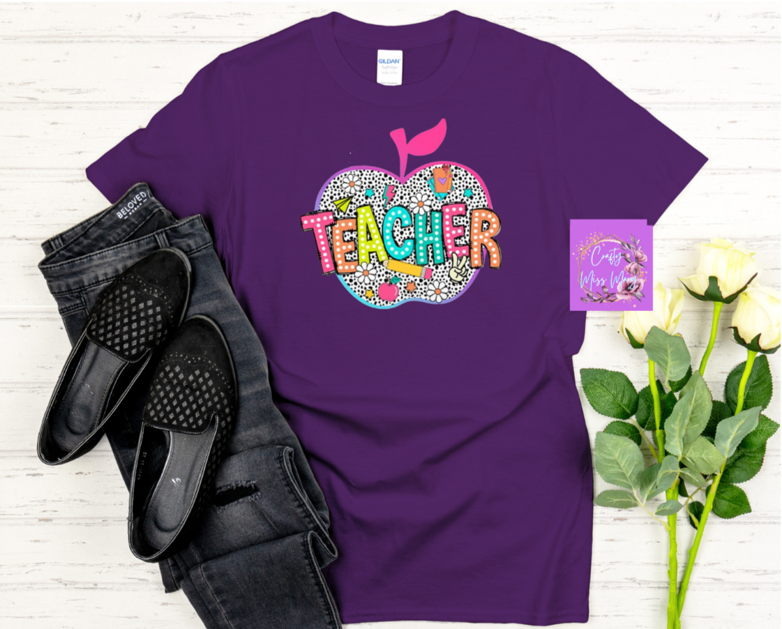 Apple Back-To-School Teacher T-Shirt