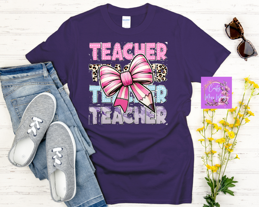 Teacher With Bow T-shirt