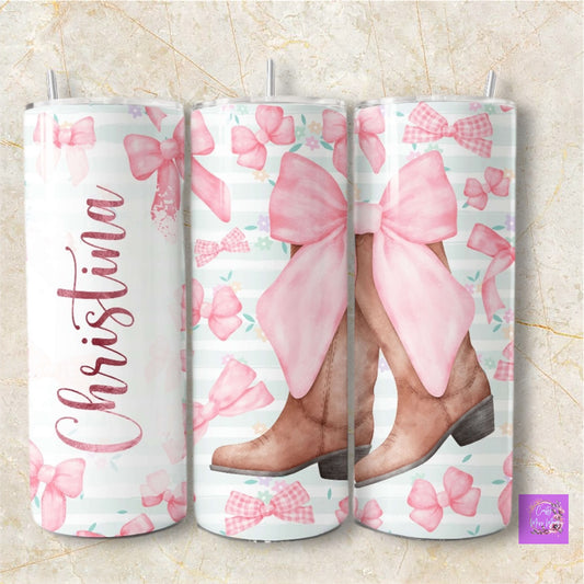 Cowgirl Boots with Bow-Tumblers