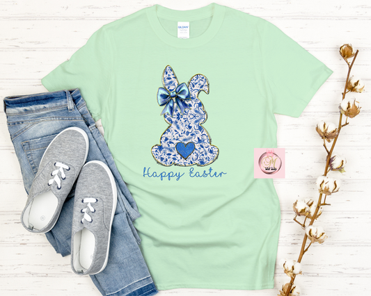 Blue Lace Bunny-Shirt