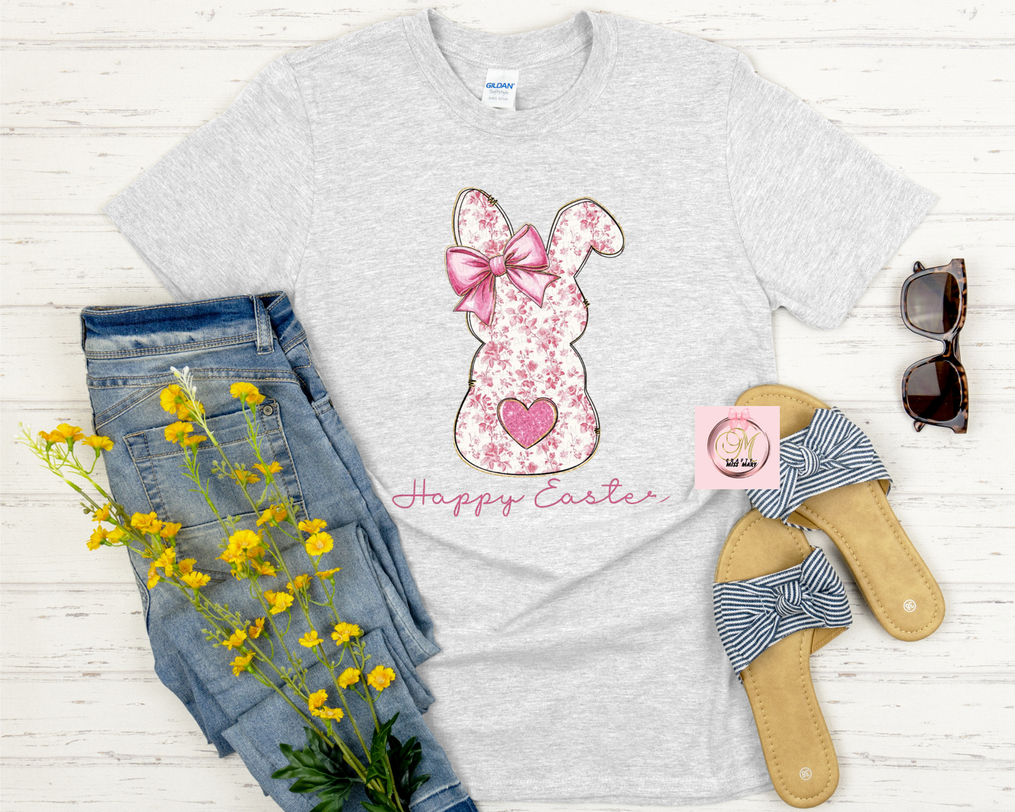 Pink Lace Bunny-Shirt