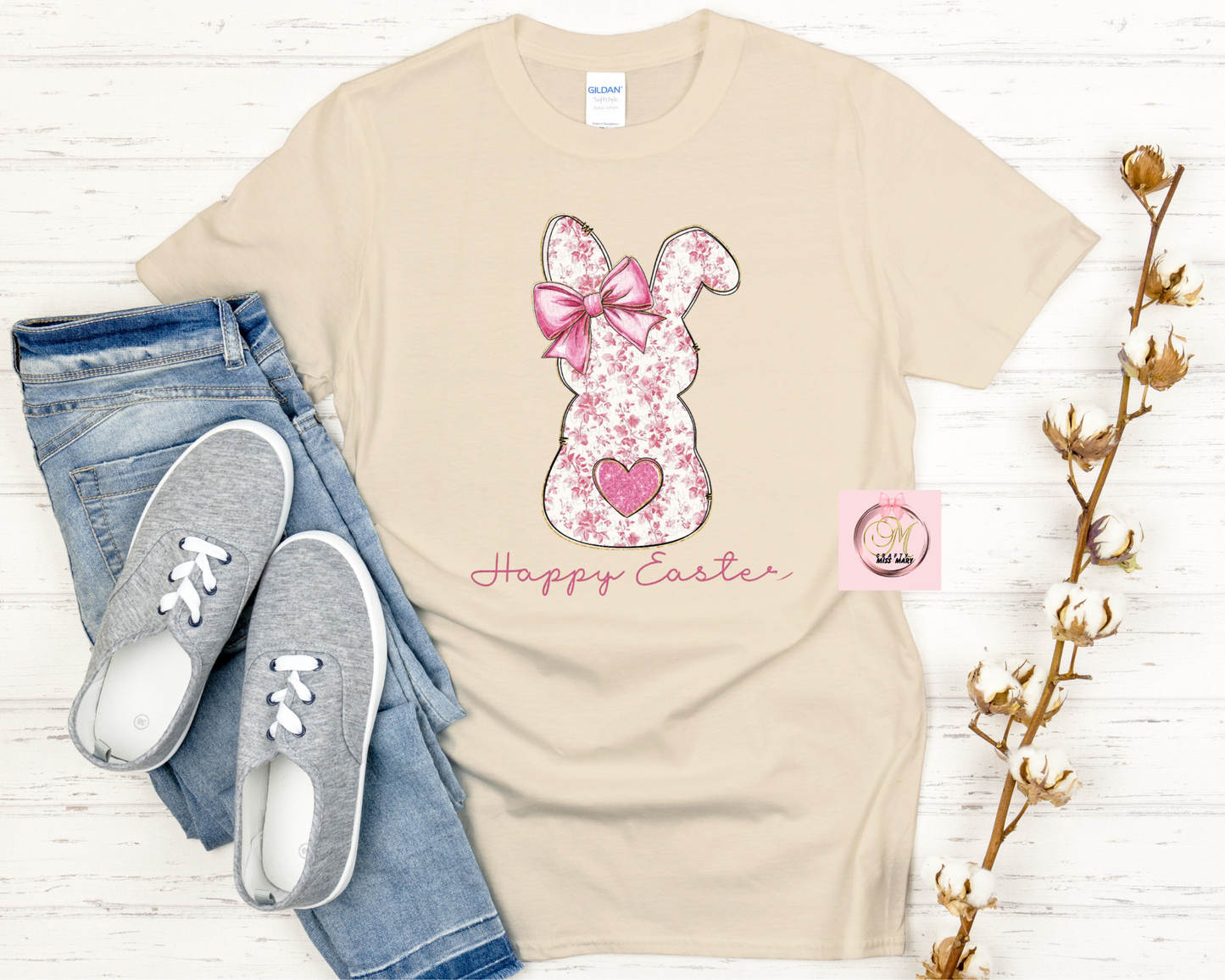 Pink Lace Bunny-Shirt