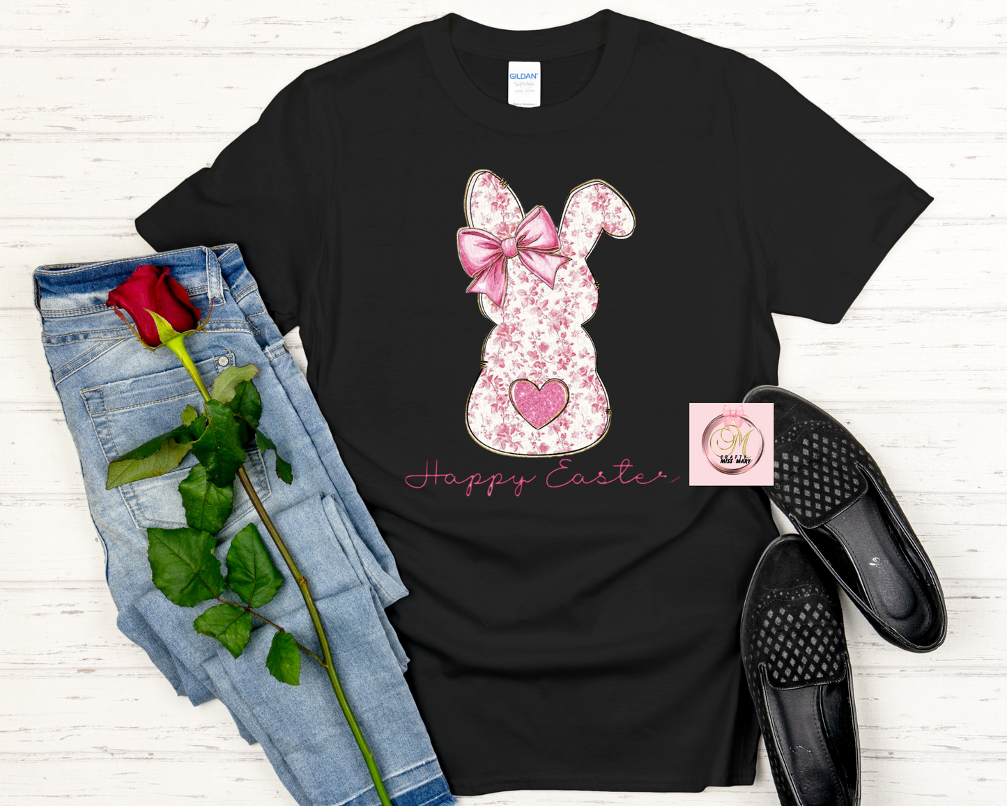 Pink Lace Bunny-Shirt