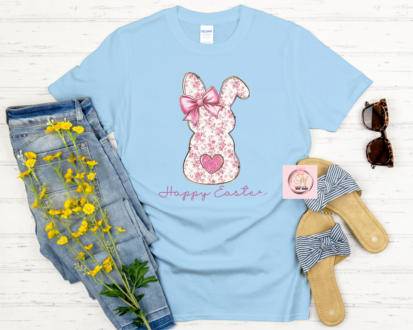 Pink Lace Bunny-Shirt