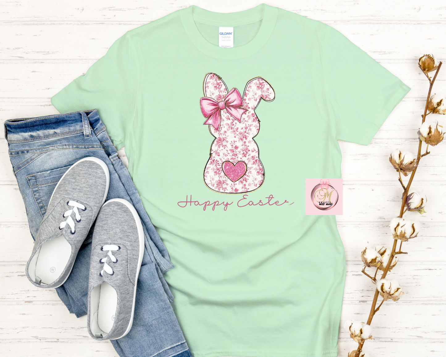 Pink Lace Bunny-Shirt