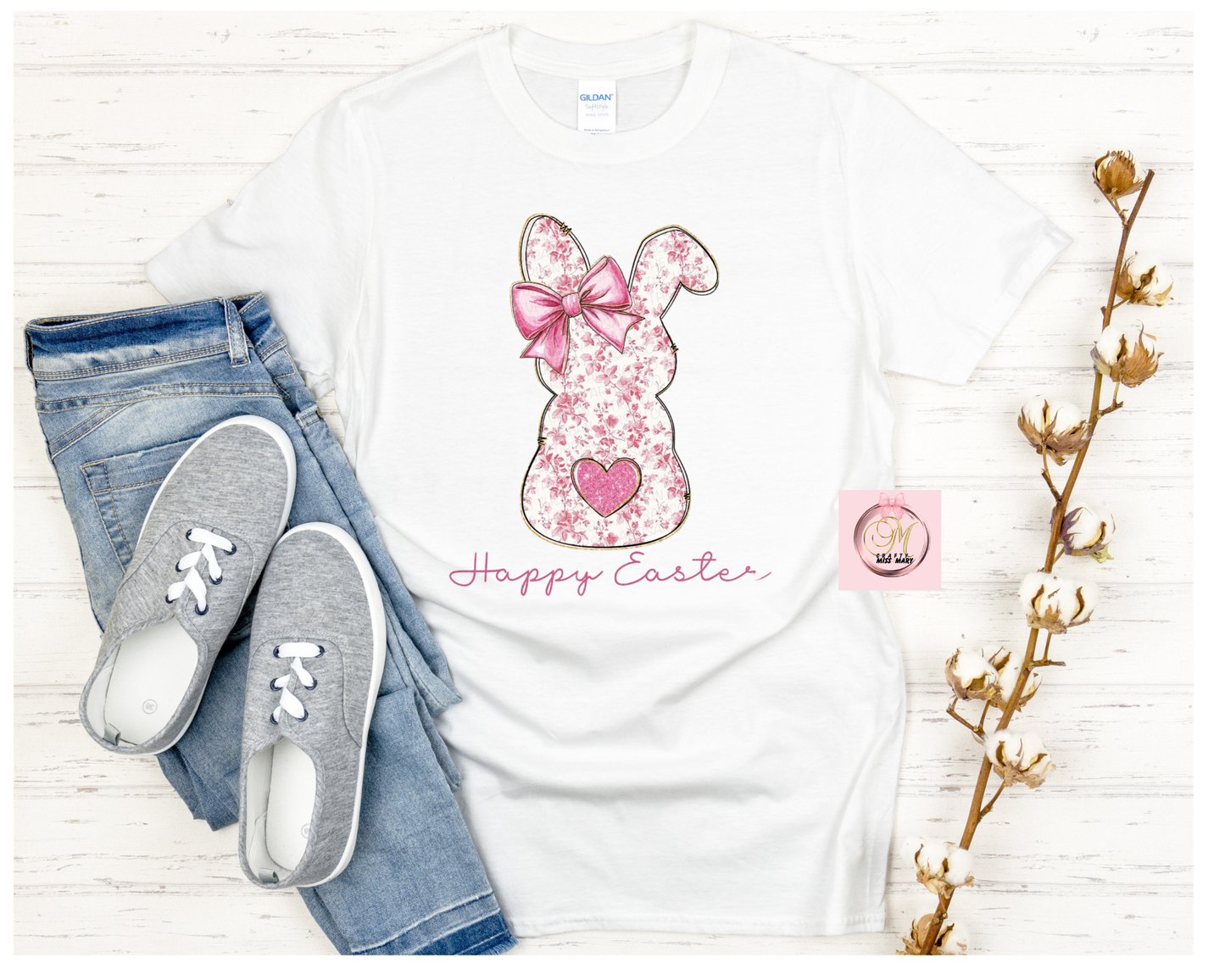 Pink Lace Bunny-Shirt