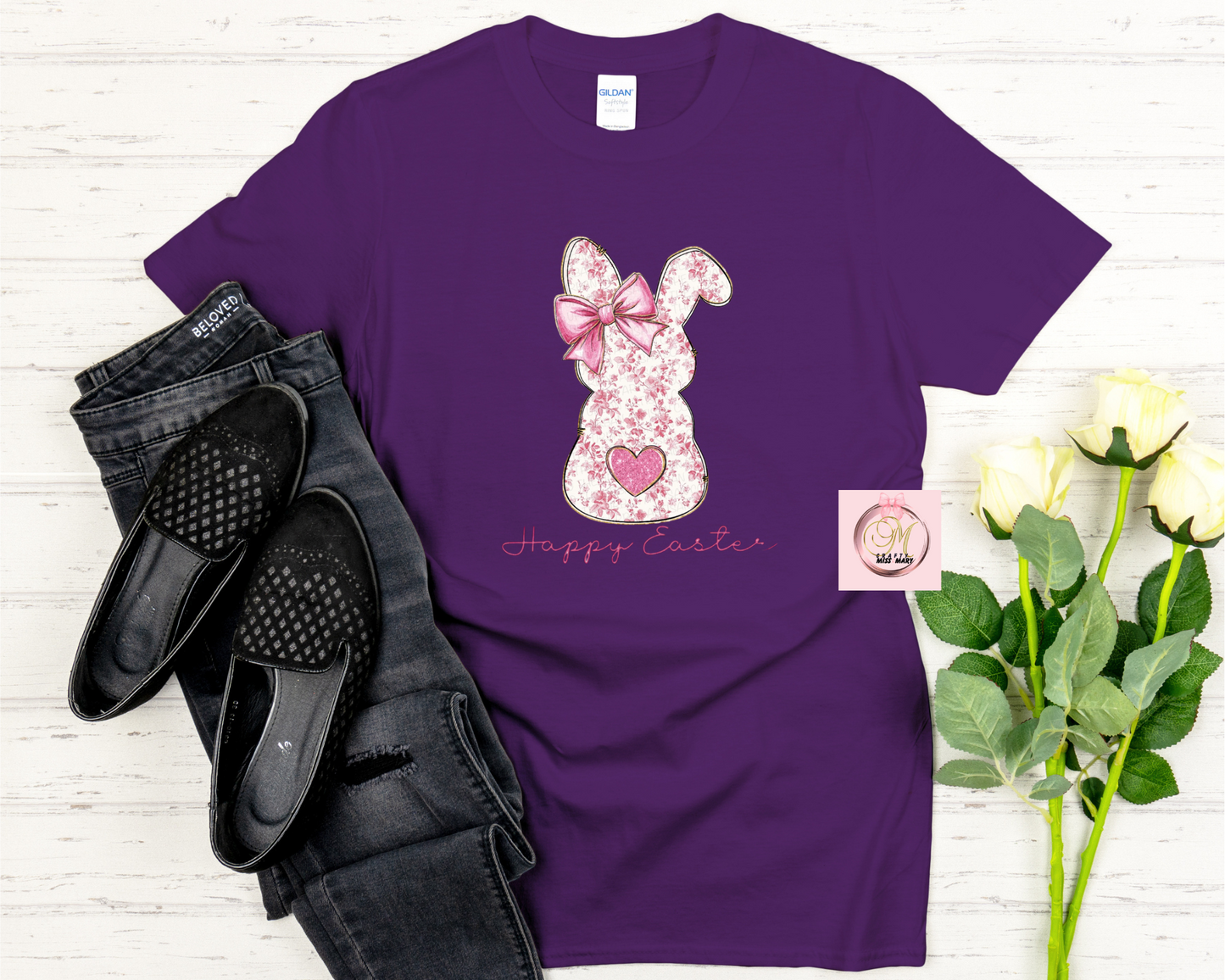 Pink Lace Bunny-Shirt